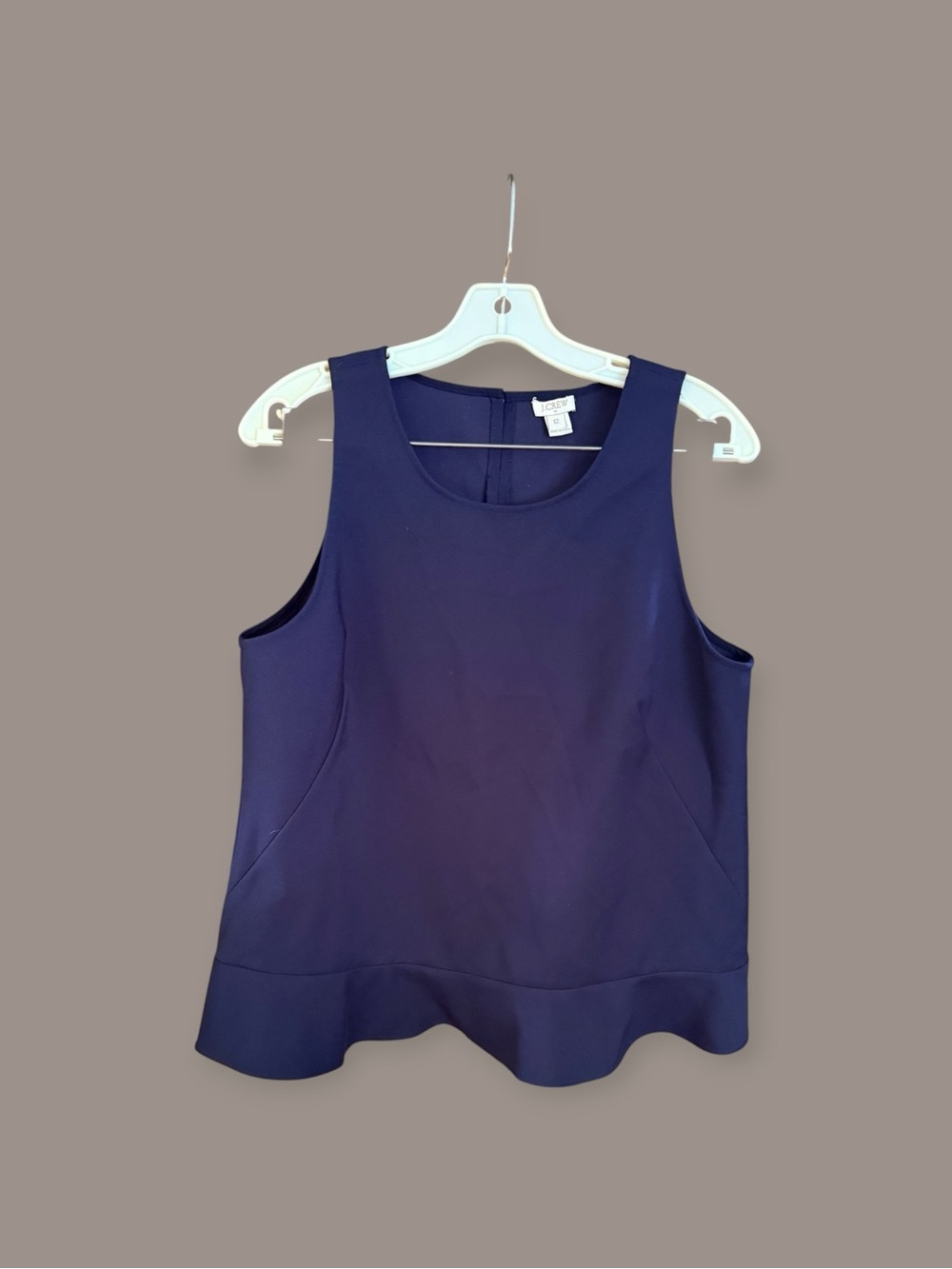 J. Crew Navy Peplum Shell Camisole